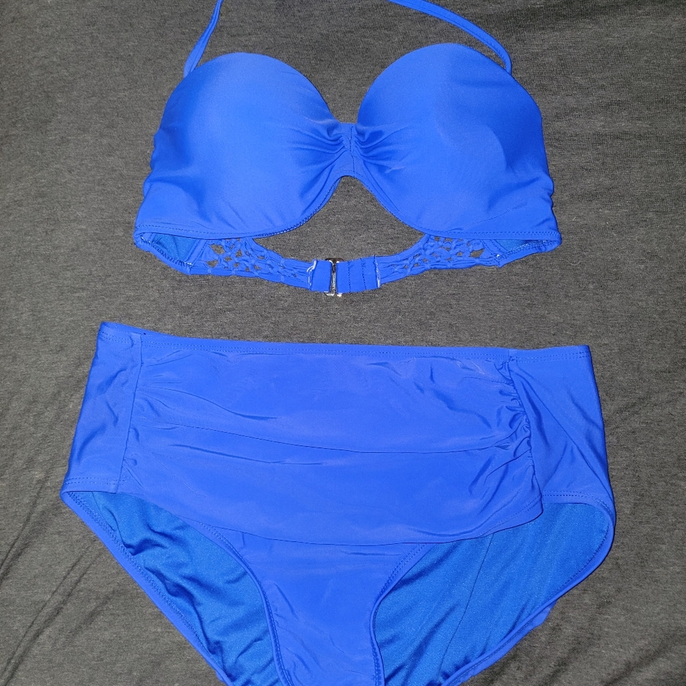 H2OH Swimwear Bikini Swim Suit - XL/XXL - Blue
